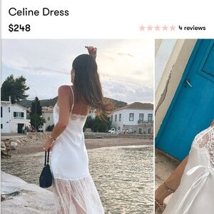 Celine White Lace Dress